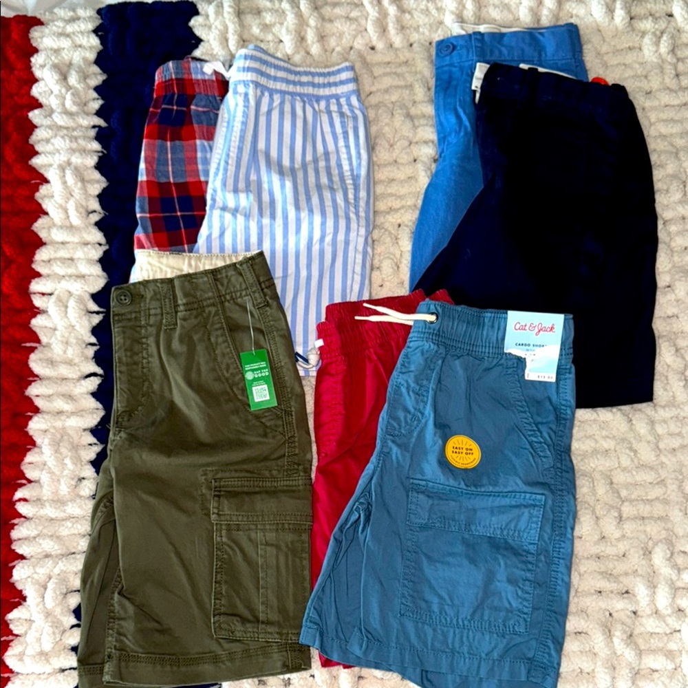 (7) NWT & EUC boys size 8 shorts. JCREW, Janie & Jack, Gap & Cat & Jack.